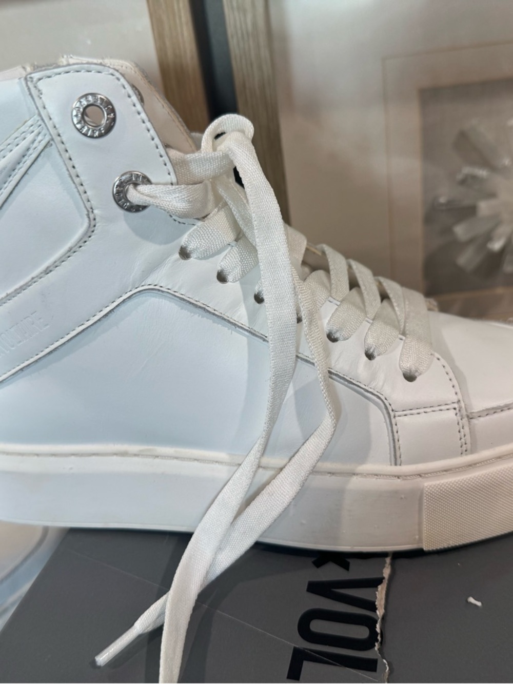 Zadig & Voltaire Women’s High Flash High Top Platform Sneakers. New. Sz 38 - Picture 10 of 14